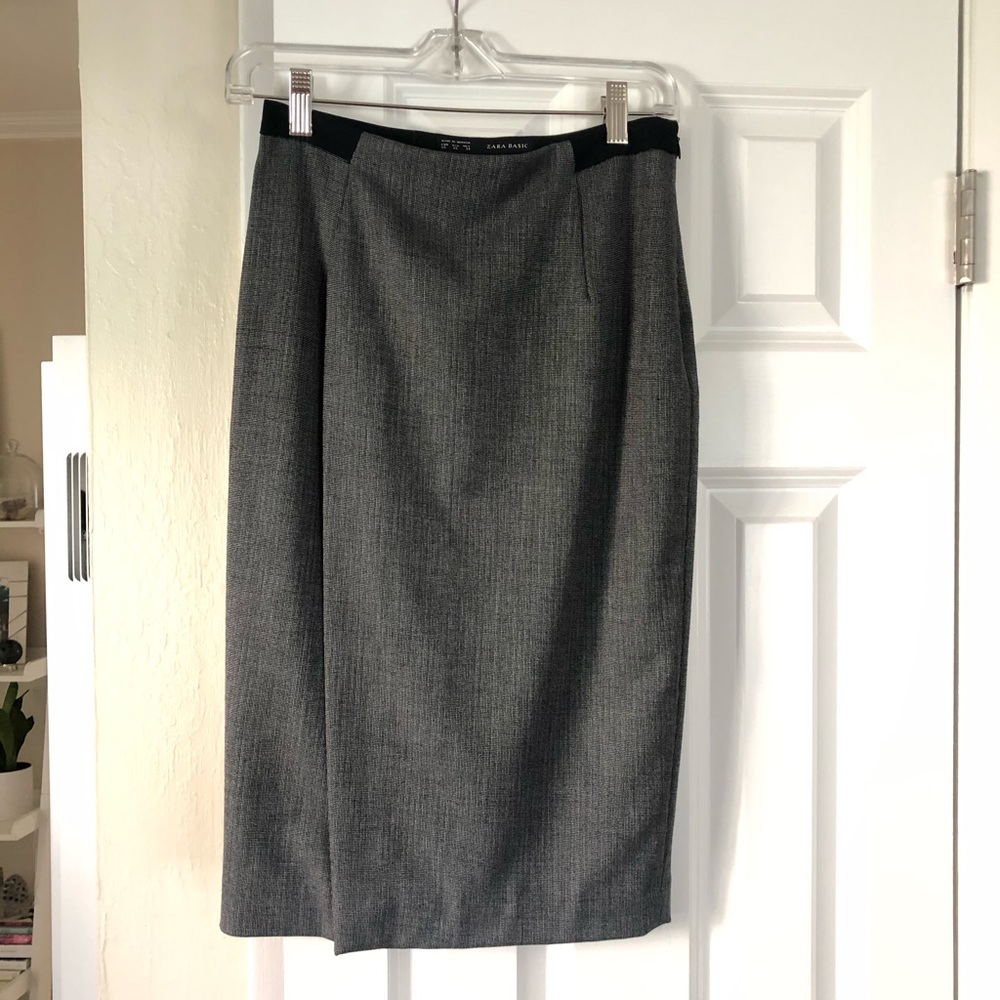 Zara Basic pencil skirt with slit